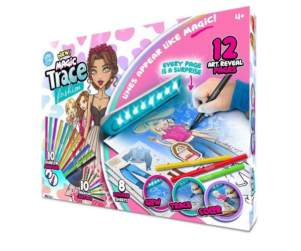 Magic Trace stúdió: Ragyogó rajzolás - divat kreatív játékszett