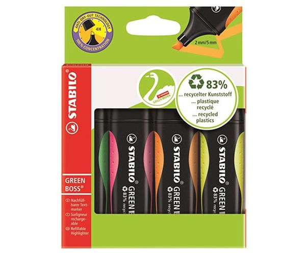 Stabilo: Green Boss szövegkiemelő 4db-os színes szett