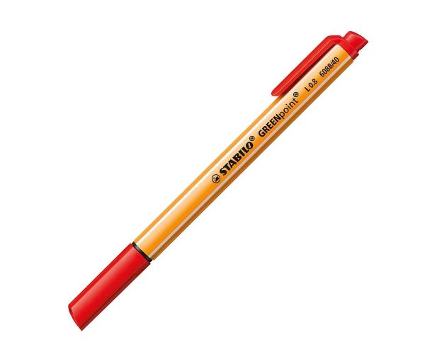 Stabilo: GREENpoint rostirón 0,8mm-es piros színben