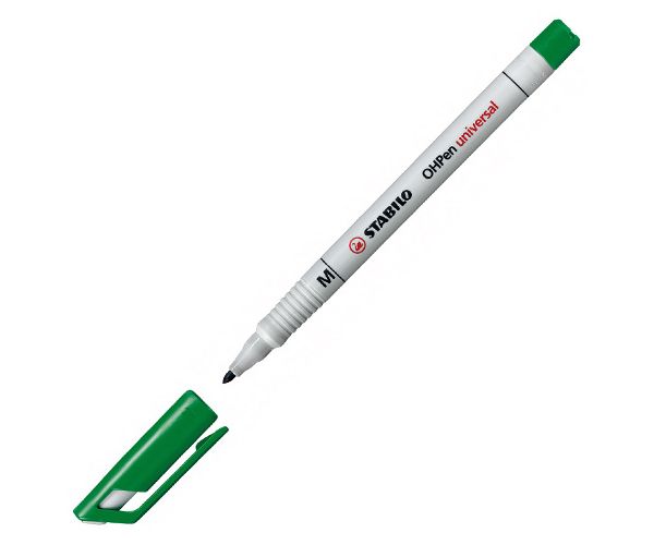 Stabilo: OHPen "M" 1,0mm vonalvastagságú zöld alkoholos filctoll