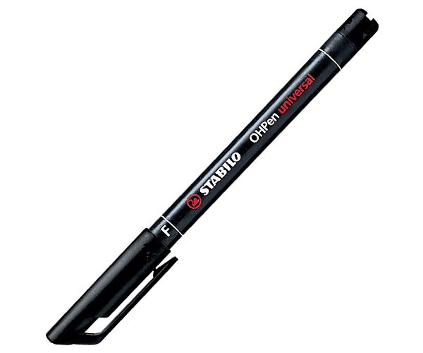 Stabilo OHPen universal F alkoholos filctoll fekete színben 0,7mm