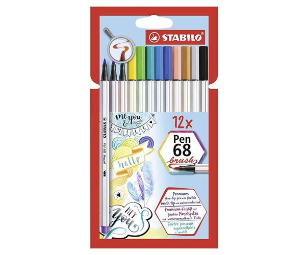 Stabilo: Pen 68 brush ecsetfilc készlet 12db-os