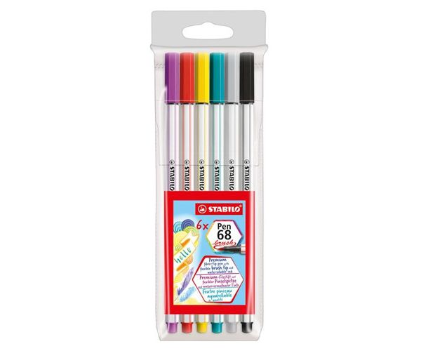 Stabilo: Pen 68 brush ecsetfilc készlet 6db-os