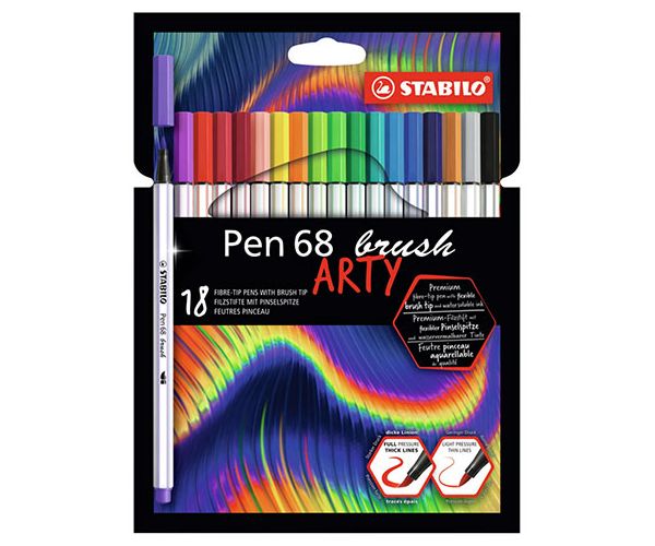 Stabilo: Pen 68 Brush ARTY ecsetfilc készlet 18db-os