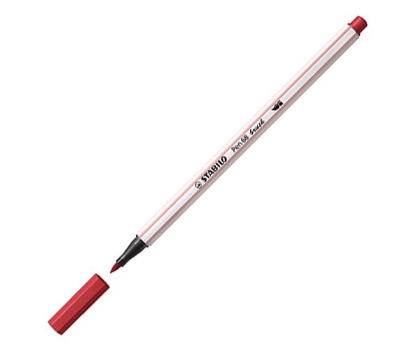 Stabilo: Pen 68 brush ecsetfilc sötétpiros színben