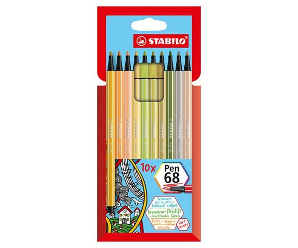 Stabilo: Pen 68 rostirón 10 db-os készlet