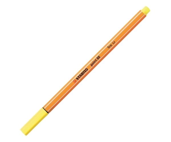 Stabilo: Point 88 tűfilc 0,4mm-es citromsárga színben