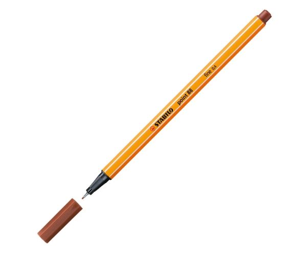 Stabilo: Point 88 tűfilc 0,4mm-es téglavörös színben