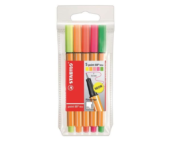 Stabilo: Point 88 Mini neon tűfilc készlet 5db-os