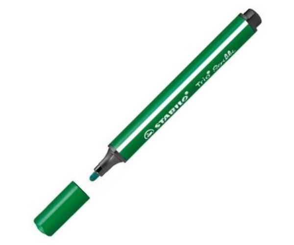 Stabilo: Trio Scribble háromszögletű filctoll sötét zöld színben