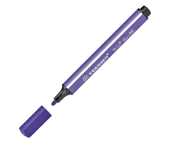 Stabilo: Trio Scribble háromszögletű filctoll lila színben