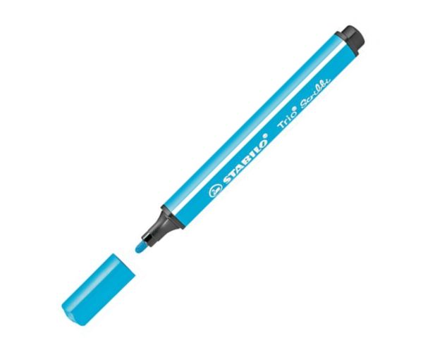 Stabilo: Trio Scribble háromszögletű filctoll világos kék színben