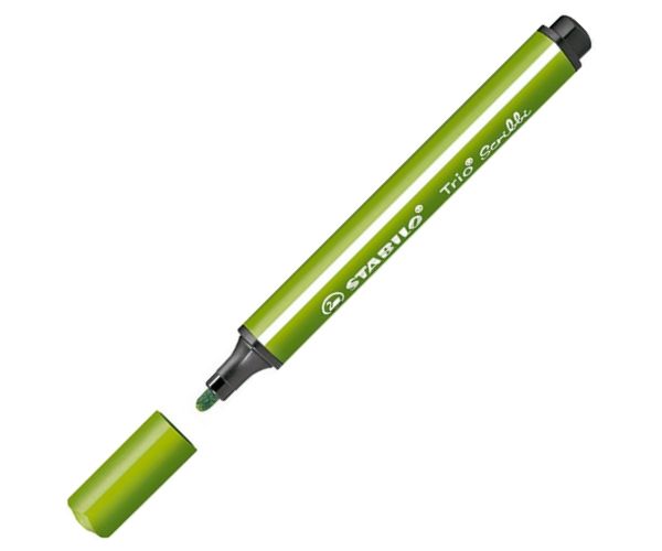 Stabilo: Trio Scribble háromszögletű filctoll világos zöld színben