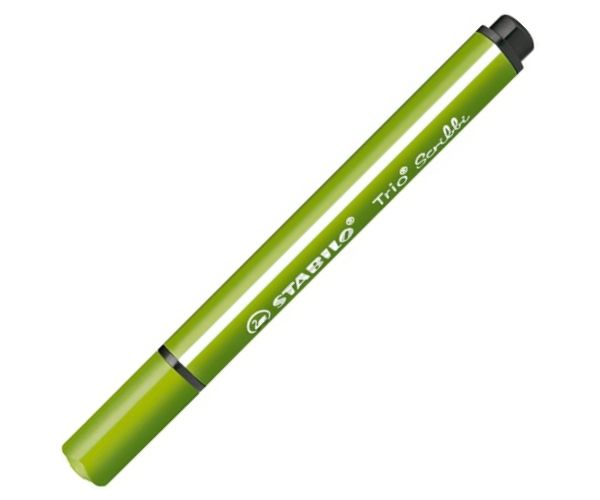 Stabilo: Trio Scribble háromszögletű filctoll világos zöld színben