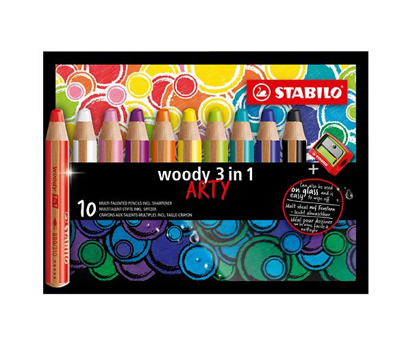 Stabilo Woody 3in1 ARTY színes ceruza szett 10db-os