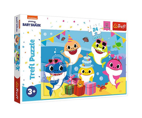 Boldog Baby Shark család 24db-os Maxi puzzle - Trefl