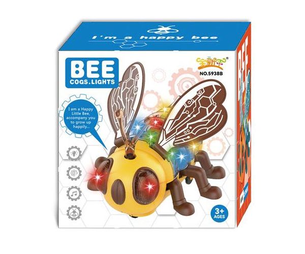 Bee a boldog méhecske fénnyel és mozgó funkcióval 17cm