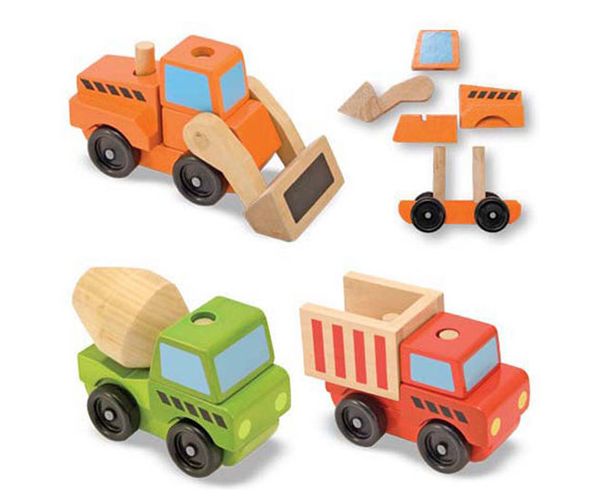 Építkezési fa jármű készlet - Melissa & Doug