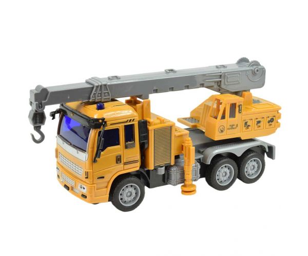 RC Távirányítós Építőipari teherautó fény effektekkel 27MHz 20cm többféle változatban 1db
