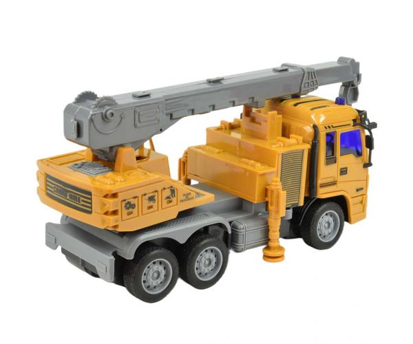 RC Távirányítós Építőipari teherautó fény effektekkel 27MHz 20cm többféle változatban 1db
