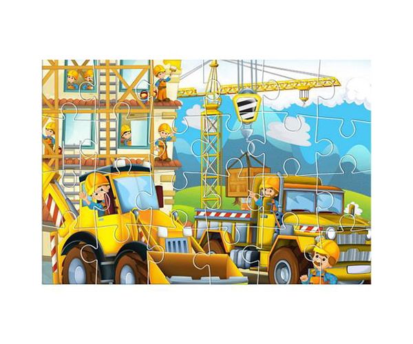 Építkezés puzzle 24db-os és három színezhető poszter
