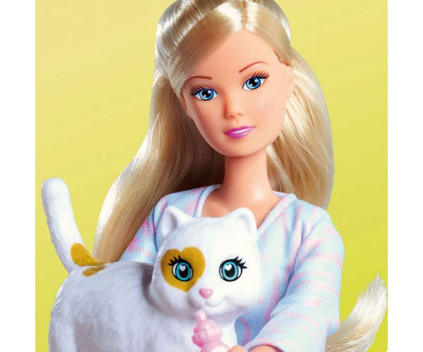 Steffi Love: Szőke hajú Steffi baba cicákkal és kiegészítőkkel 29cm - Simba Toys