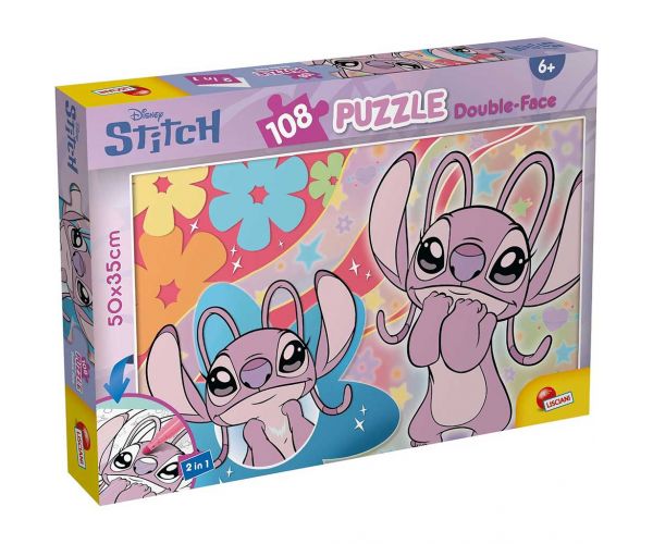 Stitch 2 az 1-ben 108db-os puzzle és színező 50x35cm - Lisciani