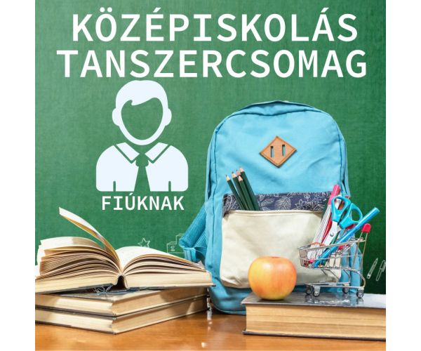 Középiskolás iskolakezdő tanszercsomag fiúknak