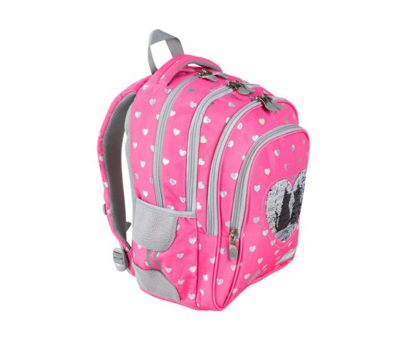 St.Right Sequin ergonomikus iskolatáska hátizsák 16"