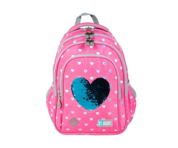 St.Right Sequin ergonomikus iskolatáska hátizsák 16"
