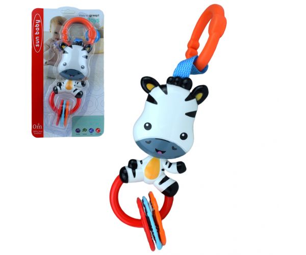 Sun Baby: Vidám zebra BPA mentes bébi csörgő
