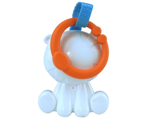Sun Baby: Vidám fehér tigris BPA mentes bébi csörgő