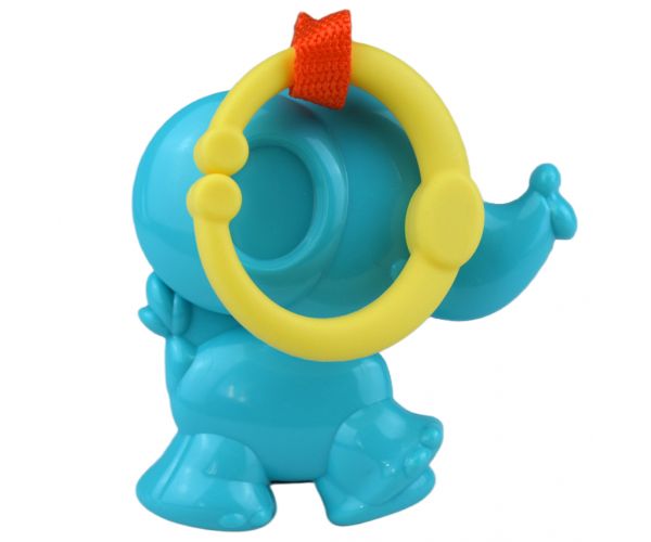 Sun Baby: Vidám kék elefánt BPA mentes bébi csörgő