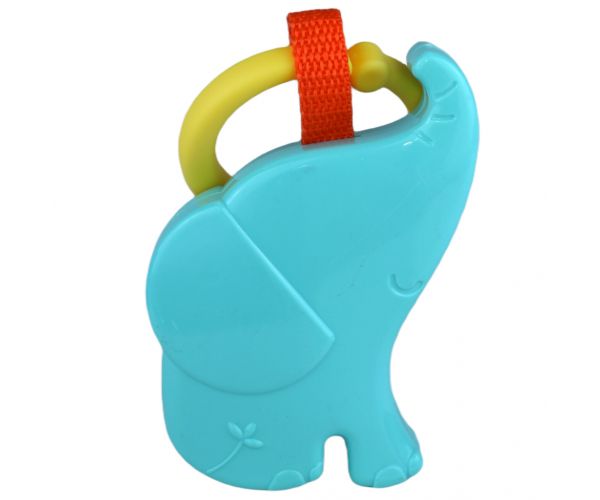 Sun Baby: Vidám elefánt BPA mentes kék bébi csörgő