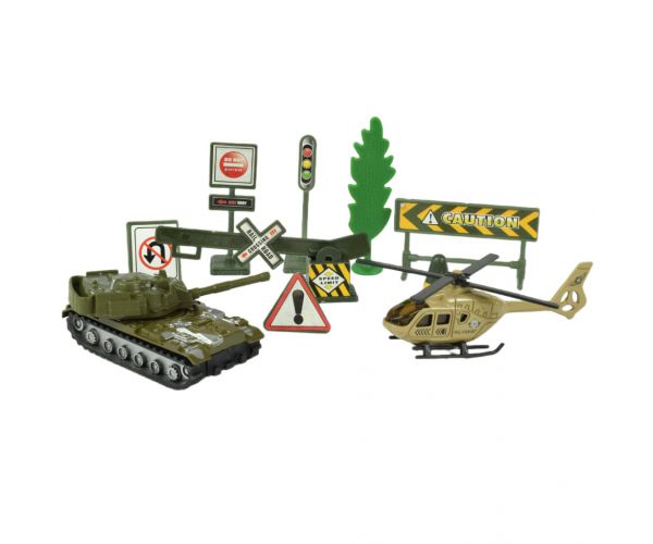Super Army: Katonai játékszett járművekkel és kiegészítőkkel többféle változatban 1db