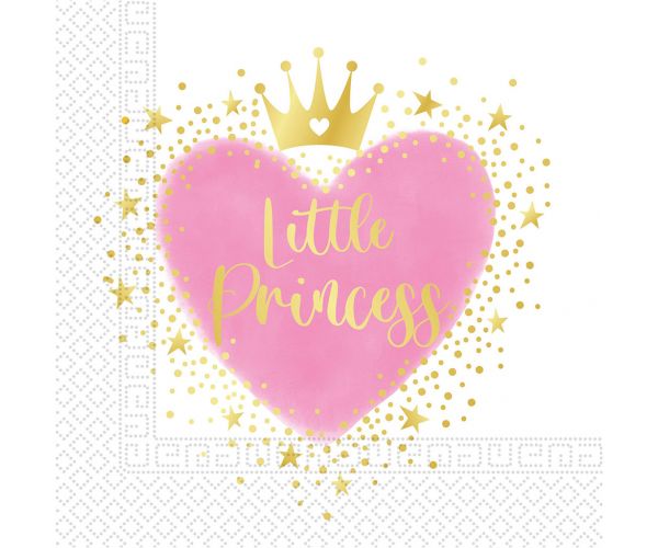 Little Princess papírszalvéta szett – 2 rétegű, 33x33 cm, 20db