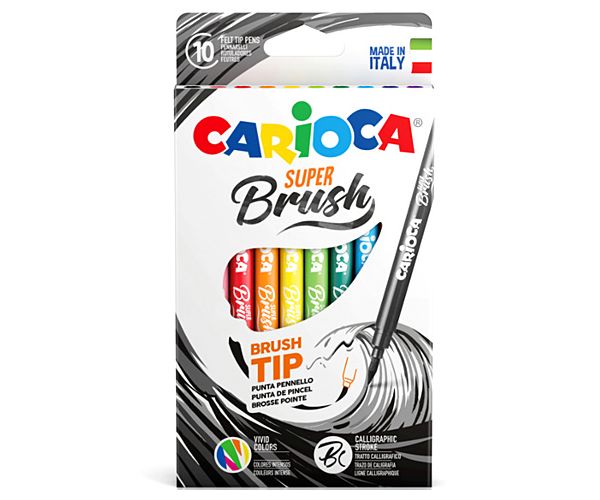 Super Brush Ecsetvégű filctoll szett 10db-os - Carioca