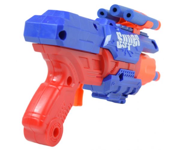 Super Gun: Szivacslövő fegyver töltényekkel 12 méteres lövő távolsággal 23x13cm