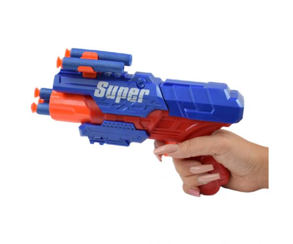 Super Gun: Szivacslövő fegyver töltényekkel 12 méteres lövő távolsággal 23x13cm