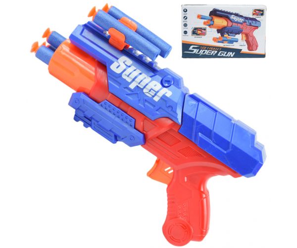 Super Gun: Szivacslövő fegyver töltényekkel 12 méteres lövő távolsággal 23x13cm