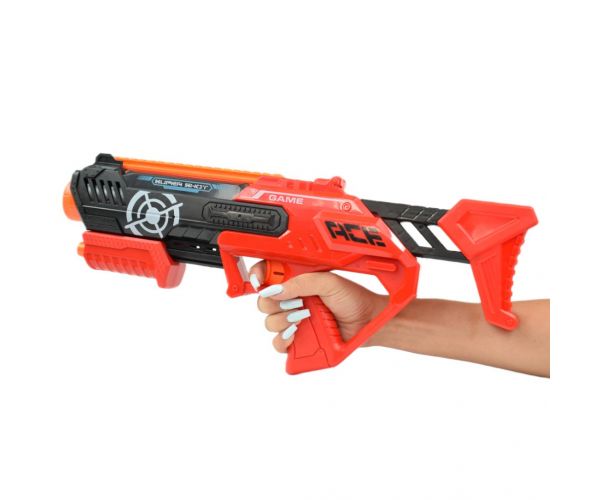 Super Shoot: Manuális szivacslövő fegyver töltényekkel 47cm