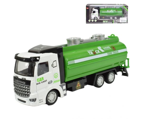 Super Truck: Tartályos kamion zöld színben 20cm