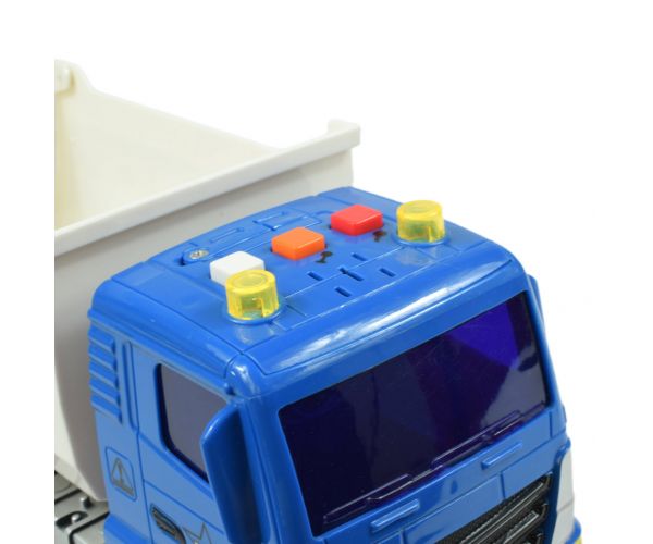 Super Truck: Lendkerekes kék teherautó 23cm
