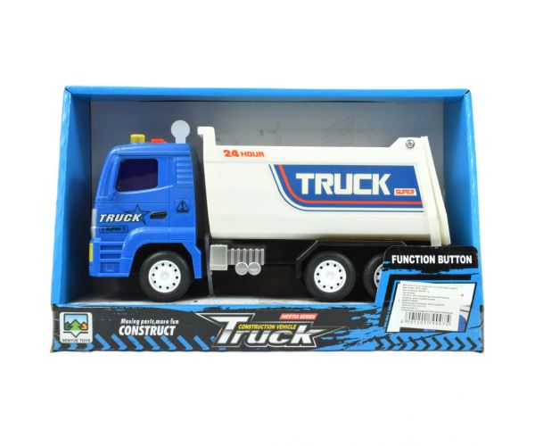 Super Truck: Lendkerekes kék teherautó 23cm