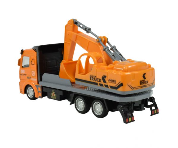 Super Truck: Lendkerekes markológépes teherautó 19cm