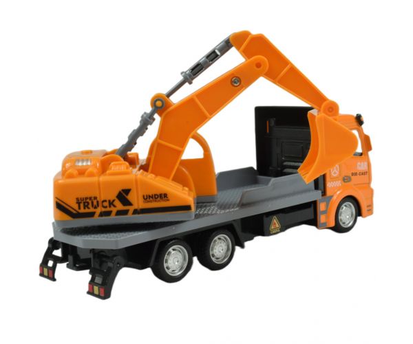Super Truck: Lendkerekes markológépes teherautó 19cm