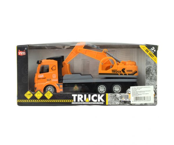 Super Truck: Lendkerekes markológépes teherautó 19cm