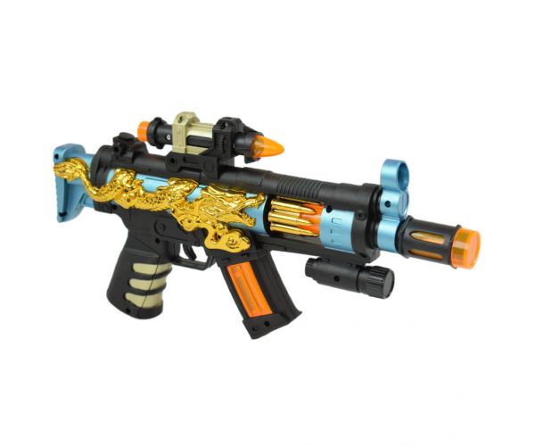 Super Weapons: Gépfegyver sárkányos mintával, fénnyel és hanggal 33cm