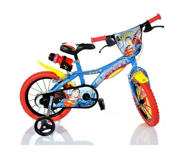 Superman fekete gyerek bicikli 14-es méretben - Dino Bikes kerékpár