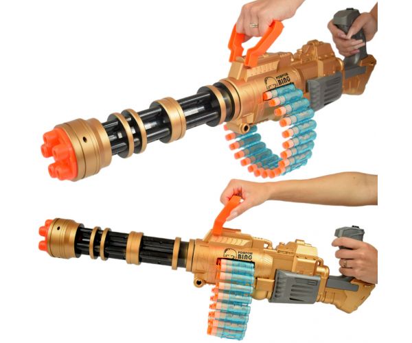 SuperShoot: Elektronikus óriás szivacslövő gépfegyver töltényekkel és akkuval 70cm